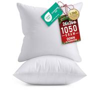 Utopia Bedding Throw Pillows Insert (Pack of 2, White) - 26 x 26 Inches Bed and Couch Pillows - Indoor Decorative Pillow
