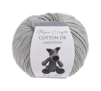 Utopia Crafts Amigurumi Cotton DK Yarn for Crochet and Knitting 50% Cotton, 50% Acrylic Blended, 50g (1, Light Grey)
