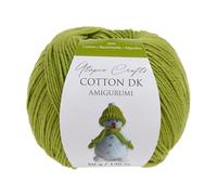 Utopia Crafts Amigurumi Cotton DK Yarn for Crochet and Knitting 50% Cotton, 50% Acrylic Blended, 50g (1, Light Green)