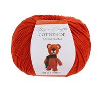 Utopia Crafts Amigurumi Cotton DK Yarn for Crochet and Knitting 50% Cotton, 50% Acrylic Blended, 50g (1, Orange)