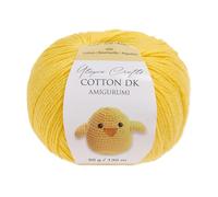 Utopia Crafts Amigurumi Cotton DK Yarn for Crochet and Knitting 50% Cotton, 50% Acrylic Blended, 50g (1, Yellow)