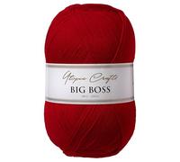 Utopia Crafts Big Boss 400g Hilo Acrílico Punto & Ganchillo - 1200m Ovillo, Lavable Máquina, Certificado Oeko-Tex, para Jerseys, Mantas, Bufandas & Gorros (Rojo Amapola)