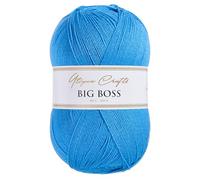 Utopia Crafts Big Boss 400g Hilo Acrílico Punto & Ganchillo - 1200m Ovillo, Lavable Máquina, Certificado Oeko-Tex, para Jerseys, Mantas, Bufandas & Gorros (Azul Celeste)