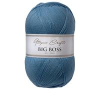 Utopia Crafts Big Boss 400g Hilo Acrílico Punto & Ganchillo - 1200m Ovillo, Lavable Máquina, Certificado Oeko-Tex, para Jerseys, Mantas, Bufandas & Gorros (Azul Vaquero)