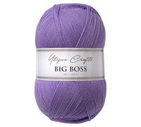 Utopia Crafts Big Boss 400g Hilo Acrílico Punto & Ganchillo - 1200m Ovillo, Lavable Máquina, Certificado Oeko-Tex, para Jerseys, Mantas, Bufandas & Gorros (Violeta)