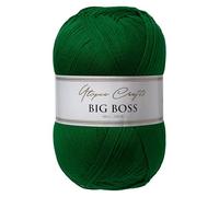 Utopia Crafts Big Boss 400g Hilo Acrílico Punto & Ganchillo - 1200m Ovillo, Lavable Máquina, Certificado Oeko-Tex, para Jerseys, Mantas, Bufandas & Gorros (Verde Kelly)