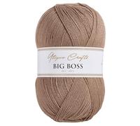 Utopia Crafts Big Boss 400g Hilo Acrílico Punto & Ganchillo - 1200m Ovillo, Lavable Máquina, Certificado Oeko-Tex, para Jerseys, Mantas, Bufandas & Gorros (Beige Cappuccino)