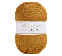 Utopia Crafts Big Boss 400g Hilo Acrílico Punto & Ganchillo - 1200m Ovillo, Lavable Máquina, Certificado Oeko-Tex, para Jerseys, Mantas, Bufandas & Gorros (Siena Tostado)