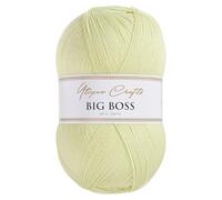 Utopia Crafts Big Boss 400g Hilo Acrílico Punto & Ganchillo - 1200m Ovillo, Lavable Máquina, Certificado Oeko-Tex, para Jerseys, Mantas, Bufandas & Gorros (Amarillo Limón Pálido)