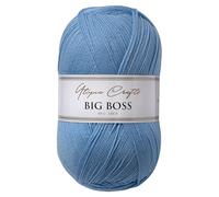 Utopia Crafts Big Boss 400g Hilo Acrílico Punto & Ganchillo - 1200m Ovillo, Lavable Máquina, Certificado Oeko-Tex, para Jerseys, Mantas, Bufandas & Gorros (Azul Aciano)