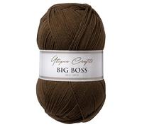 Utopia Crafts Big Boss 400g Hilo Acrílico Punto & Ganchillo - 1200m Ovillo, Lavable Máquina, Certificado Oeko-Tex, para Jerseys, Mantas, Bufandas & Gorros (Chocolate)