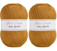 Utopia Crafts Big Boss 400g Knitting & Crochet Yarn 1200m (Burnt Siena) (Paquete de 2)