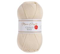 Utopia Crafts Cloud Baby Antipelusas lana bebé acrílica suave para tejer y ganchillo, 100g/250m ovillo DK para mantas ropa y amigurumi, lavable a máquina, OEKO-TEX Standard 100 (Crema)