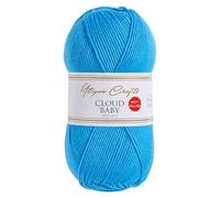 Utopia Crafts Cloud Baby Antipelusas lana bebé acrílica suave para tejer y ganchillo, 100g/250m ovillo DK para mantas ropa y amigurumi, lavable a máquina, OEKO-TEX Standard 100 (Azul)
