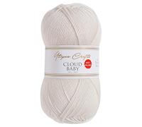 Utopia Crafts Cloud Baby Antipelusas lana bebé acrílica suave para tejer y ganchillo, 100g/250m ovillo DK para mantas ropa y amigurumi, lavable a máquina, OEKO-TEX Standard 100 (Marfil)