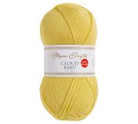 Utopia Crafts Cloud Baby Antipelusas lana bebé acrílica suave para tejer y ganchillo, 100g/250m ovillo DK para mantas ropa y amigurumi, lavable a máquina, OEKO-TEX Standard 100 (Amarillo)
