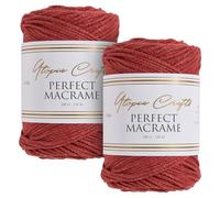 Utopia Crafts Cordón de macramé de 3 mm, 2 Unidades de 200 g (Rojo ladrillo)
