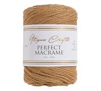 Utopia Crafts Cordón de macramé de 3 mm, 200 g (Bronceado Dorado)