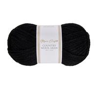 Utopia Crafts Country Wool Blend Aran - Hilo para tejer y ganchillo, 100 g (1, negro)