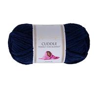 Utopia Crafts Cuddle Hilo suave de chenilla súper grueso para tejer y crochet, 100 g - 60 m (azul marino)