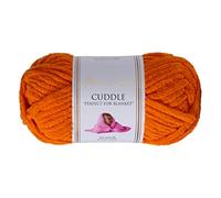Utopia Crafts Cuddle Hilo suave de chenilla súper grueso para tejer y crochet, 100 g - 60 m (Naranja Calabaza)