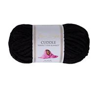 Utopia Crafts Cuddle Super Chunky Chenille Soft Yarn 100g (Black)