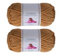 Utopia Crafts Cuddle Super Chunky Chenille Soft Yarn for Knitting and Crochet 2x 100g (Beige)
