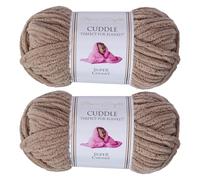 Utopia Crafts Cuddle Super Chunky Chenille Soft Yarn for Knitting and Crochet 2x 100g (Stone)