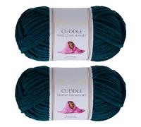 Utopia Crafts Cuddle Super Chunky Chenille Yarn Emerald Green, 100g 60m Ball, Fluffy Soft & Easy to Use, Perfect for Crochet & Knitting, Machine Washable, Beginner-Friendly Wool Alternative, Pack of 2