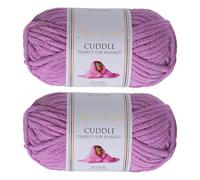 Utopia Crafts Cuddle Super Chunky Chenille Yarn Lavender, 100g 60m Ball, Fluffy, Soft & Easy to Use, Perfect for Crochet & Knitting, Machine Washable, Beginner-Friendly Wool Alternative - Pack of 2