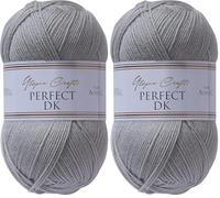 Utopia Crafts DK Double Knitting Yarn 100g (Grey) (Paquete de 2)