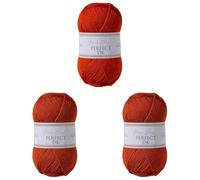 Utopia Crafts DK Double Knitting Yarn 100g (Red Orange) (Paquete de 3)
