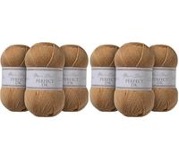 Utopia Crafts DK Double Knitting Yarn 3x 100g (Biscotti) (Paquete de 2)