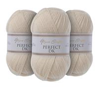 Utopia Crafts DK Double Knitting Yarn 3x 100g (Nature Silk)