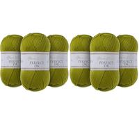 Utopia Crafts DK Double Knitting Yarn 3x 100g (Olive Oil) (Paquete de 2)