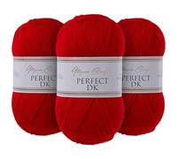 Utopia Crafts DK Double Knitting Yarn 3x 100g (Red)