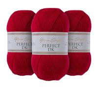 Utopia Crafts DK Double Knitting Yarn 3x 100g (Red Apple)