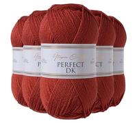 Utopia Crafts DK - Hilo doble para tejer, 5 unidades de 100 g (óxido rojo)