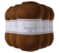 Utopia Crafts DK - Hilo doble para tejer, 5 unidades de 100 g (russet)