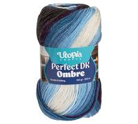 Utopia Crafts DK Ombre 002 - Ovillo de lana doble multicolor para tejer (100 g)
