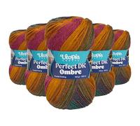 Utopia Crafts DK Ombre 007 - Ovillo de lana doble para tejer (5 unidades, 100 g)