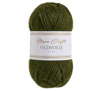 Utopia Crafts Filzwolle 100% lana virgen 50 g (Verde Bosque)