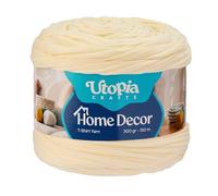 Utopia Crafts Home Décor T-Shirt Yarn for Crochet & Knitting 300g (White)