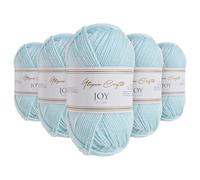 Utopia Crafts JOY DK Fil à tricoter 5 x 50 g, 100% acrylique, bleu layette