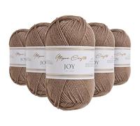 Utopia Crafts JOY DK Fil à tricoter 5 x 50 g - 100% acrylique (cappucino)