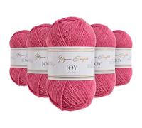 Utopia Crafts JOY DK Fil à tricoter 5 x 50 g - 100% acrylique (rose)
