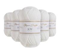 Utopia Crafts JOY DK Fil à tricoter 5 x 50 g - 100% acrylique (White)