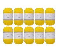 Utopia Crafts JOY Uni - Hilo para tejer y ganchillo, suave, fácil cuidado, 100% poliacrílico, 10 ovillos de 50 g, 150 m (maíz amarillo)