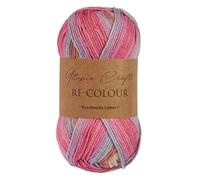 Utopia Crafts Re-Colour - Ovillo de lana para tejer y ganchillo, 100 g (flor de primavera)