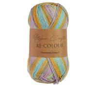 Utopia Crafts Re-Colour - Ovillo de lana para tejer y ganchillo, 100 g (flores frescas)